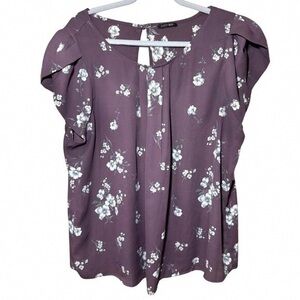 Papermoon Women's Purple Floral Blouse
